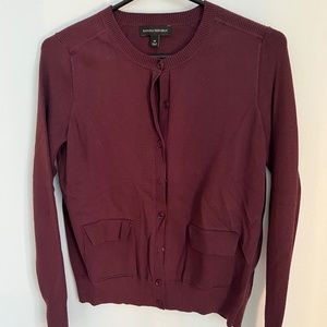 Maroon Banana Republic Cardigan